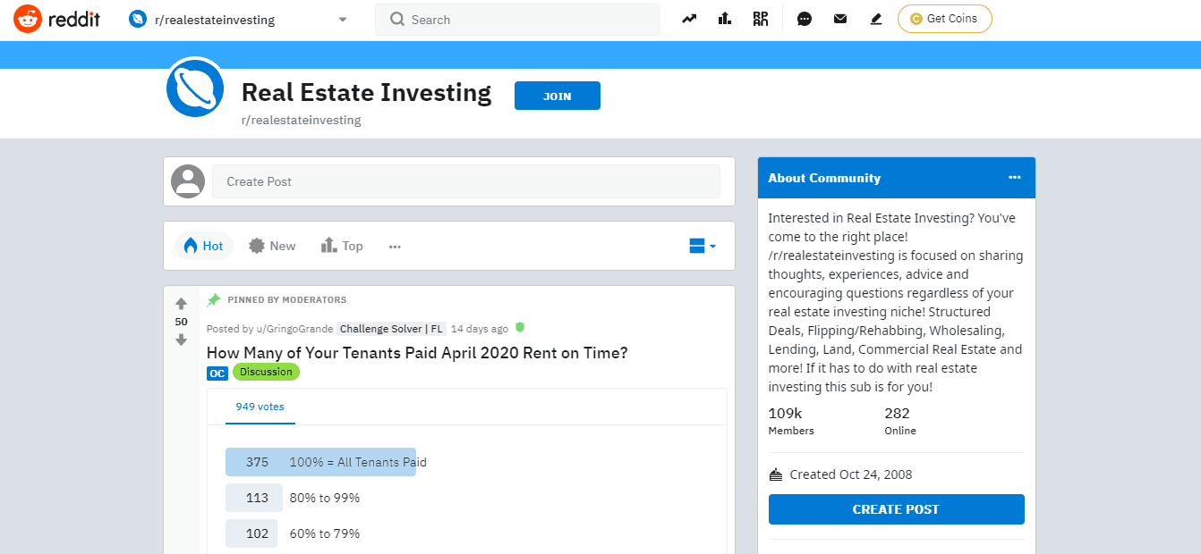 reddit - real estate forum