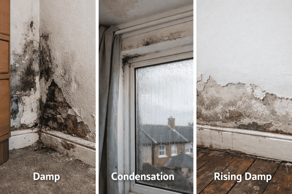 How to Spot Damp vs Condensation vs Rising Damp
